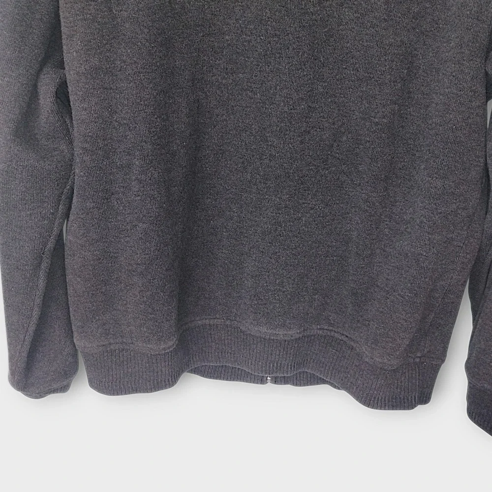 Turnbury Mens Sweater Sz M Gray Full Zip Cotton Blend Collared Jacket‎ Casual